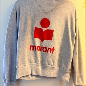 Isabel Marant Étoile Logo Sweatshirt Gray Size 36 (Like New)